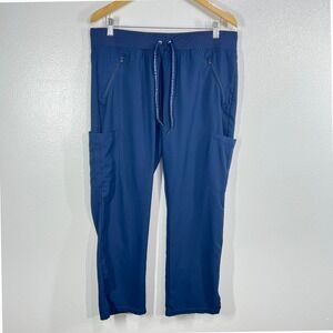 Beyond Scrubs Cargo Jogger Pants PL Unisex‎ Navy Blue Drawstring Medical